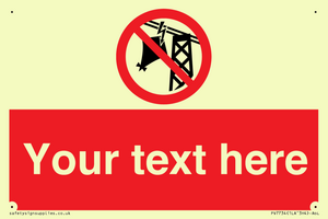 Custom prohibition do not fly kites near overhead electrical power lines